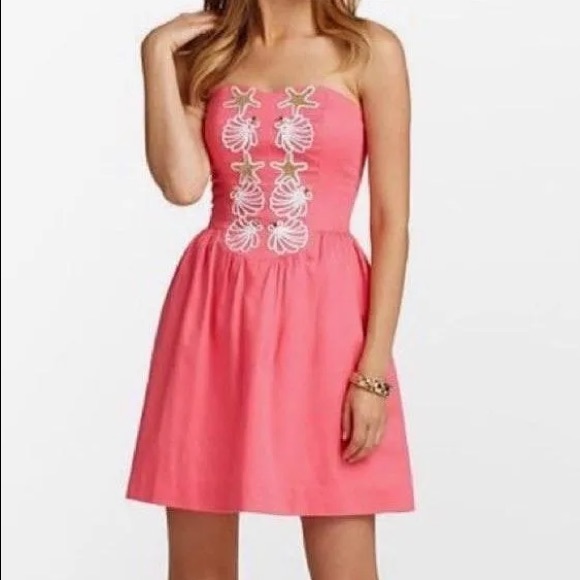 Lilly Pulitzer Pink Mayfield Strapless Dress 4 - Picture 11 of 11